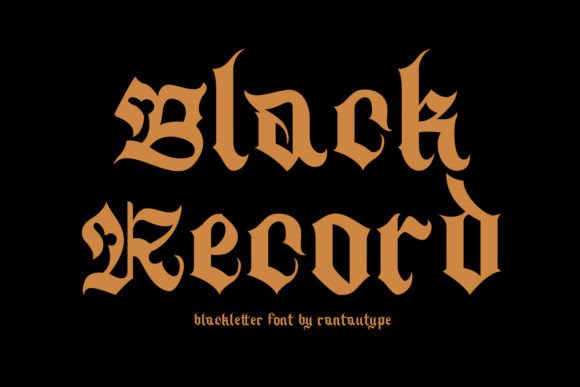 Blackrecord Font: Medieval Elegance for Editorial Design