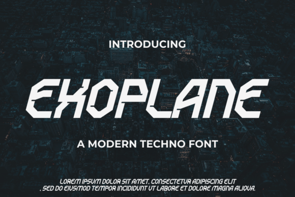 Exoplane Font for Creative Makers