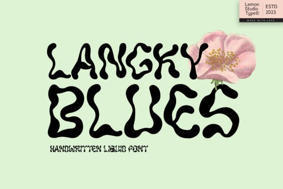 Langky Blues: A Liquid Handwritten Font for Creative Projects